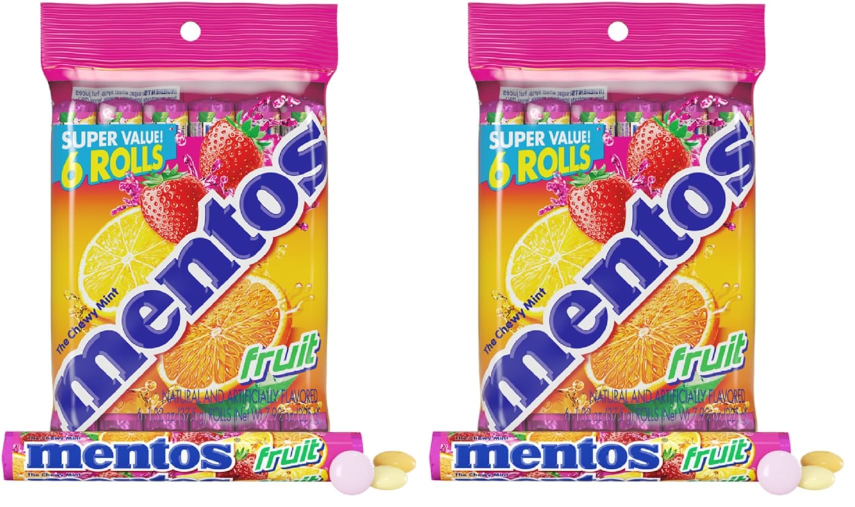 Mentos Fruit Chewy Candy Value Pack
