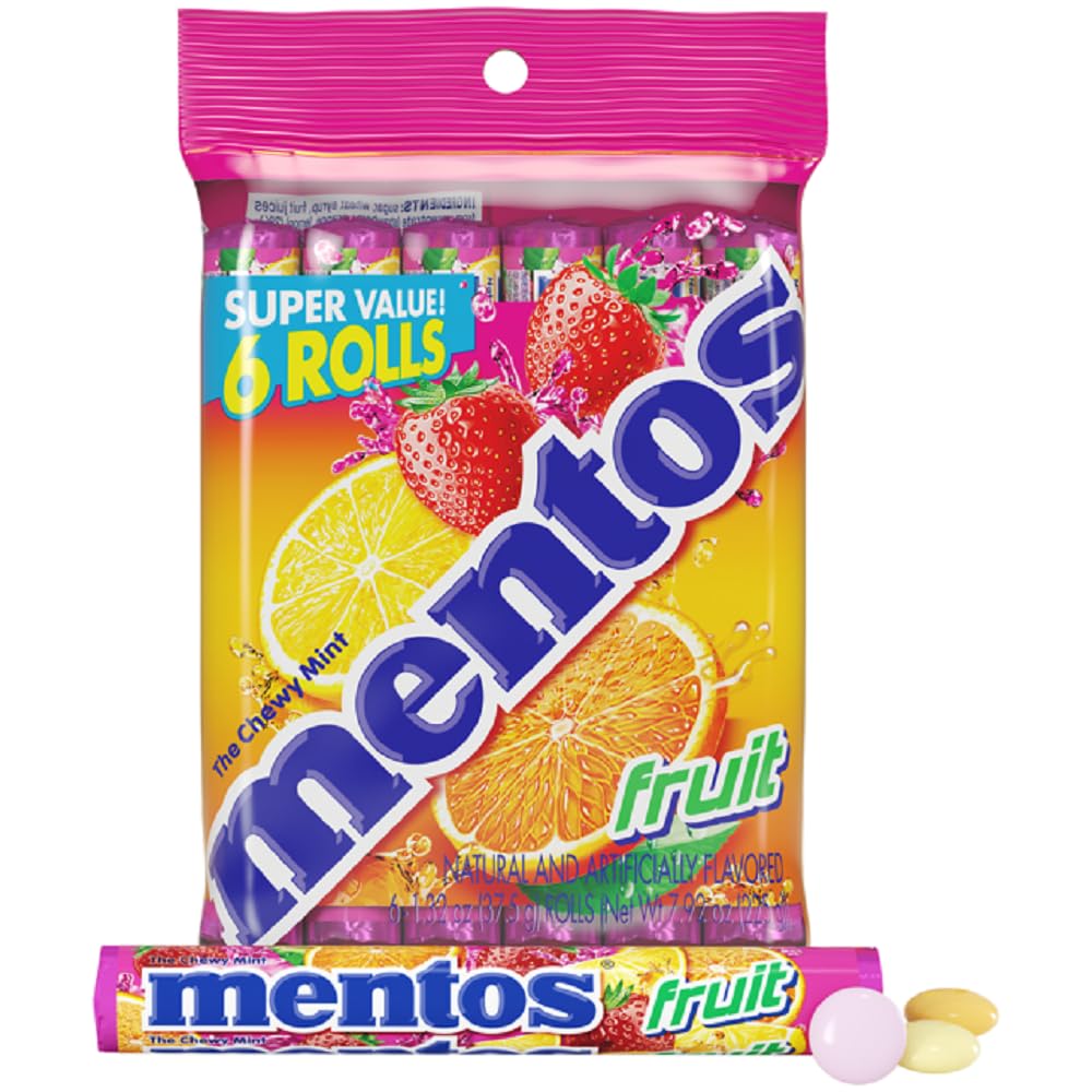 Mentos Fruit Chewy Mints 6-Pack
