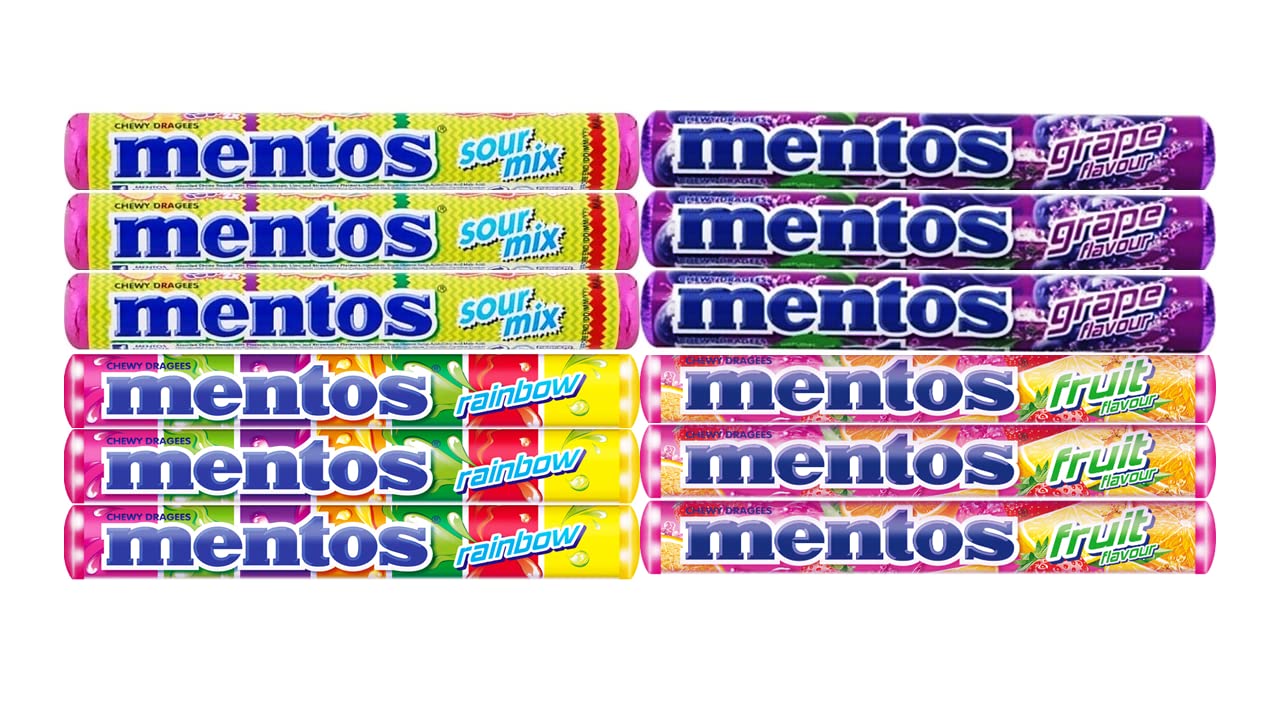 Mentos Assorted Candy Rolls (Pack of 8)