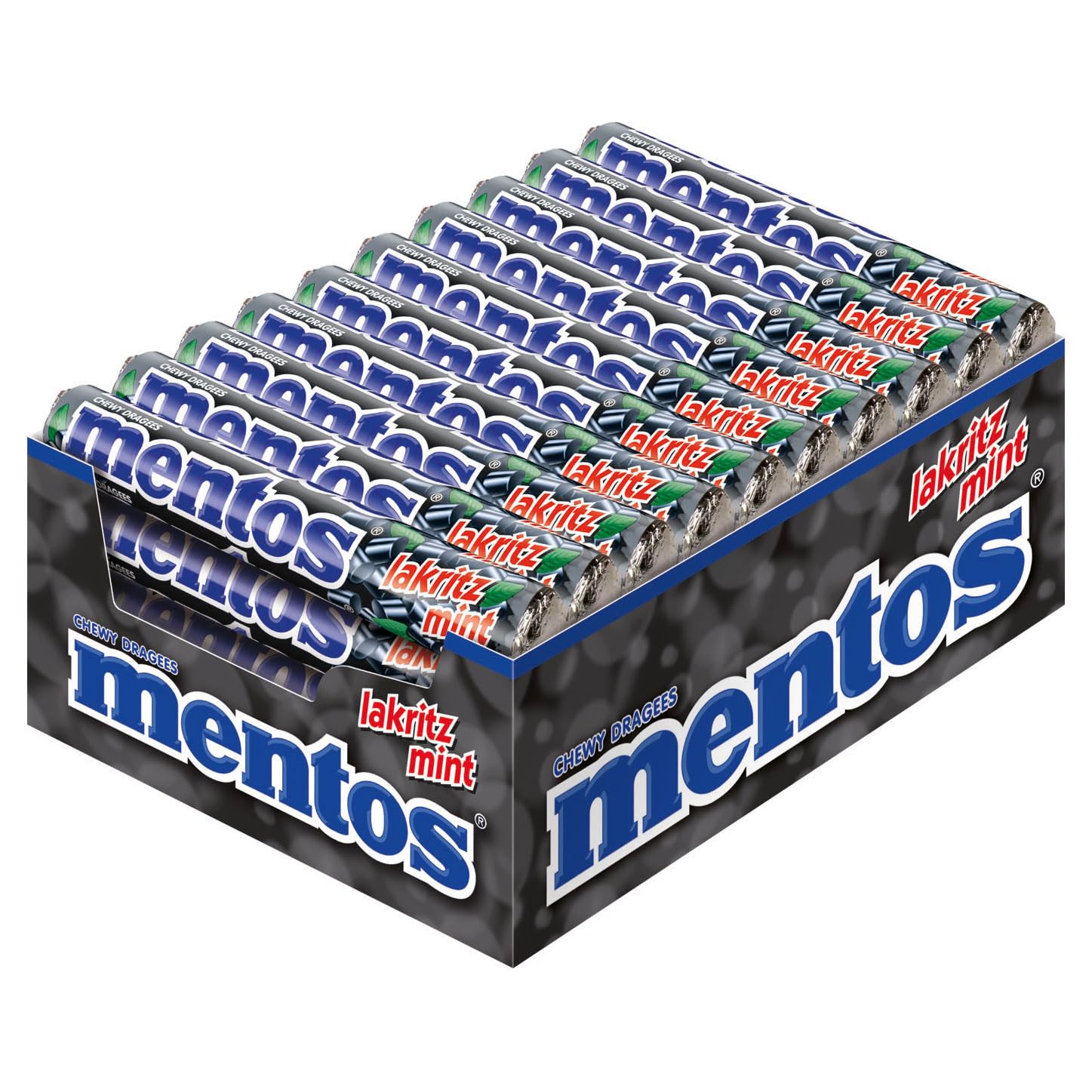 Mentos Lakritz Mint Chewy Dragees Box