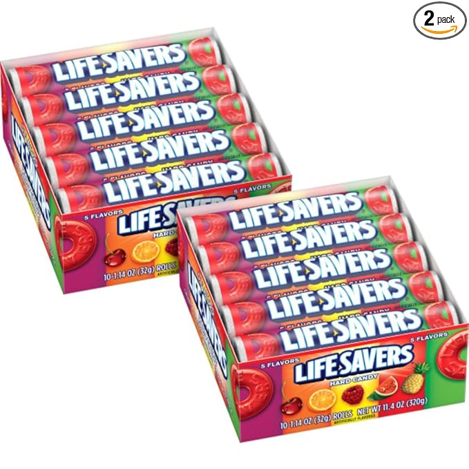 LIFE SAVERS Butter Rum Hard Candy Bulk, 1.14 ounce (20 Single Packs)
