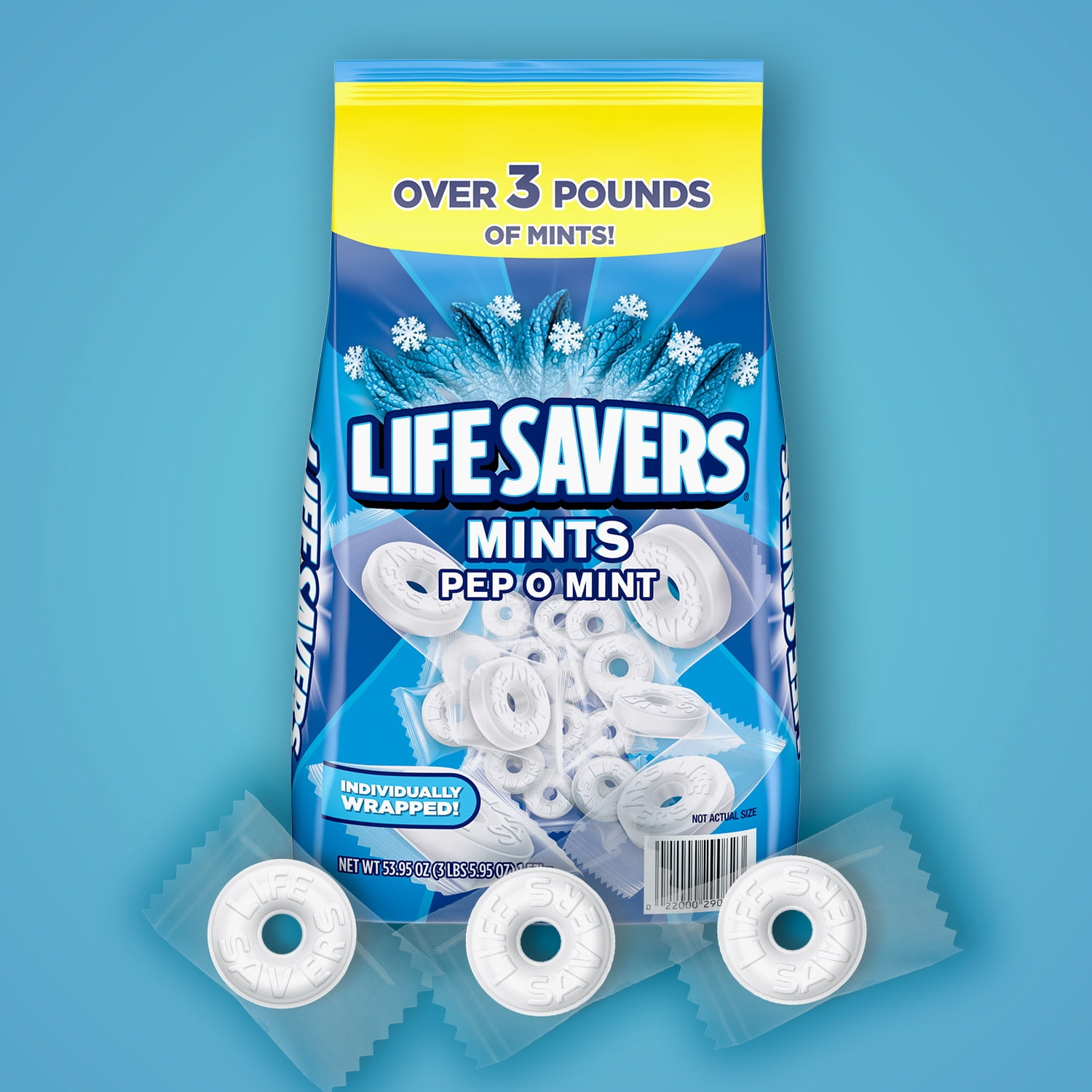 Life Savers Pep-O-Mint Breath Mint Bulk Hard Candy - 53.95 oz Bag