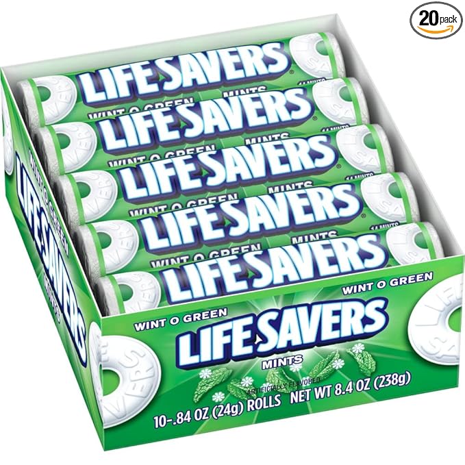 Lifesavers Wint O Green Mints  .84 Ounce, 20 Count Box