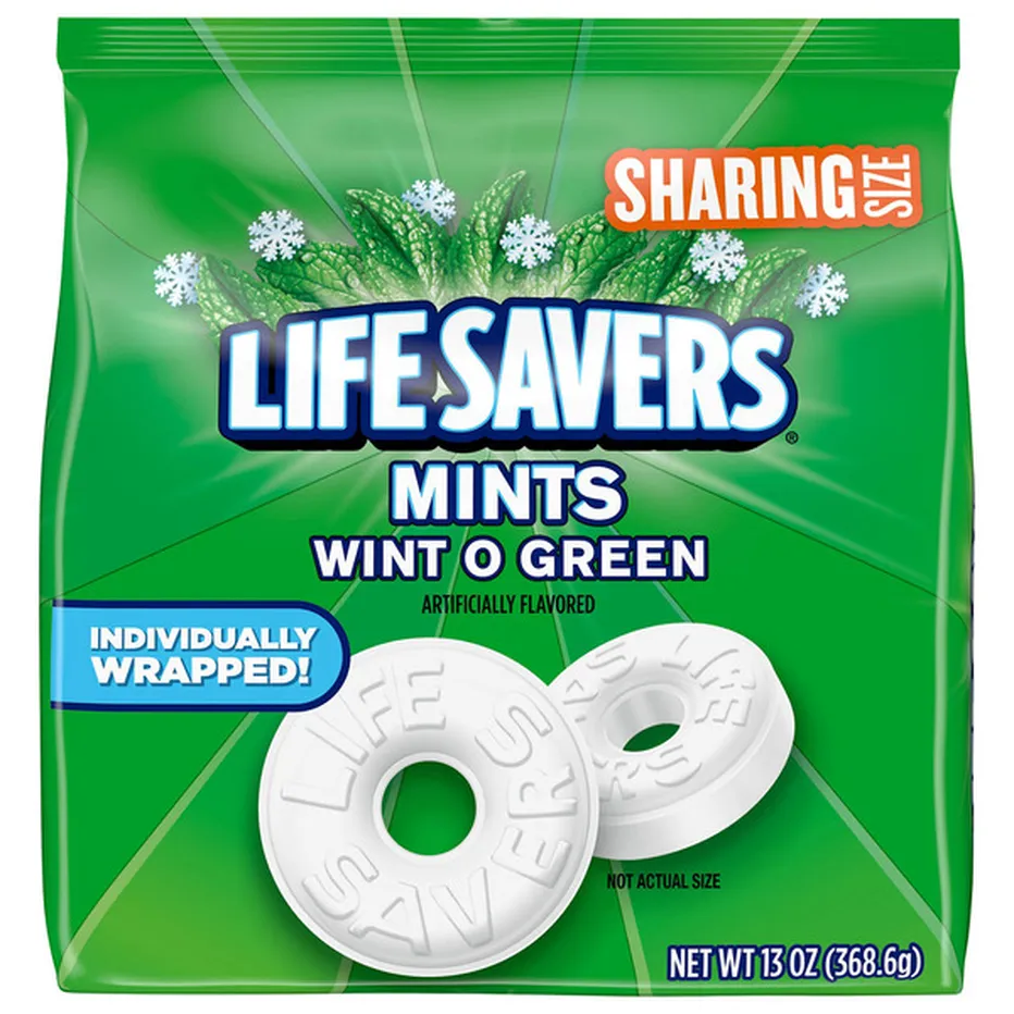 Life Savers Mints, Wint O Green, Sharing Size 13 oz