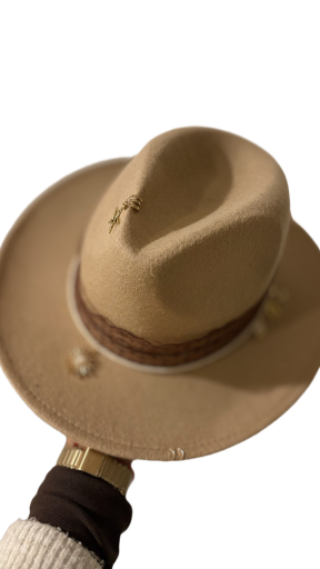 Chapeau en feutre beige