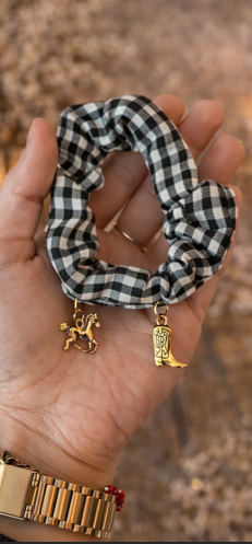 Chouchou à carreaux noir