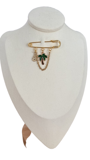 Broche dorée Palmier