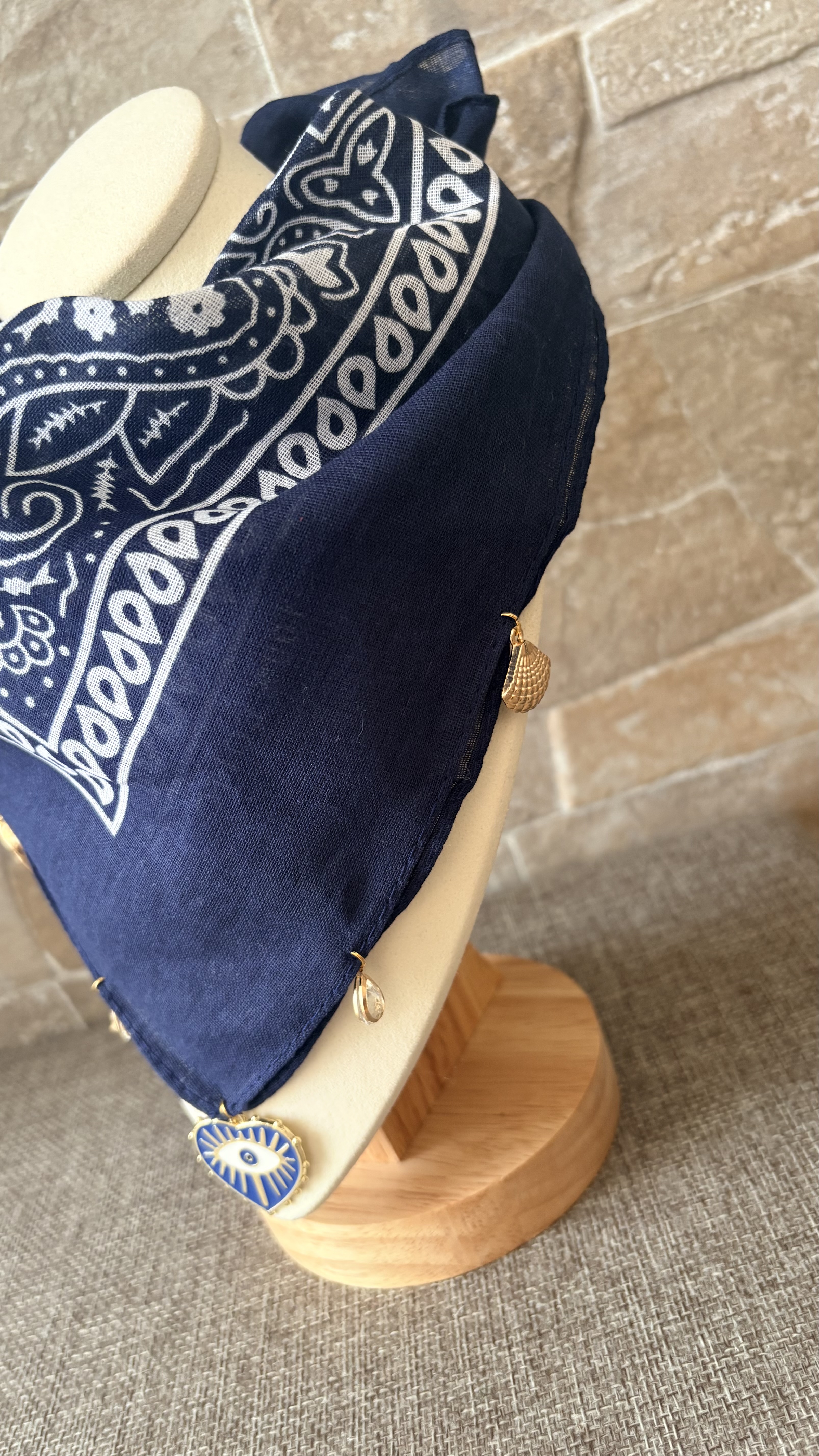 Bandana élégant bleu