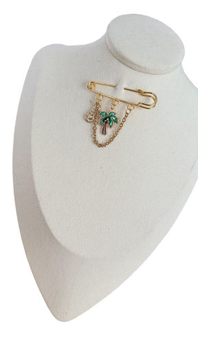 Broche dorée Palmier