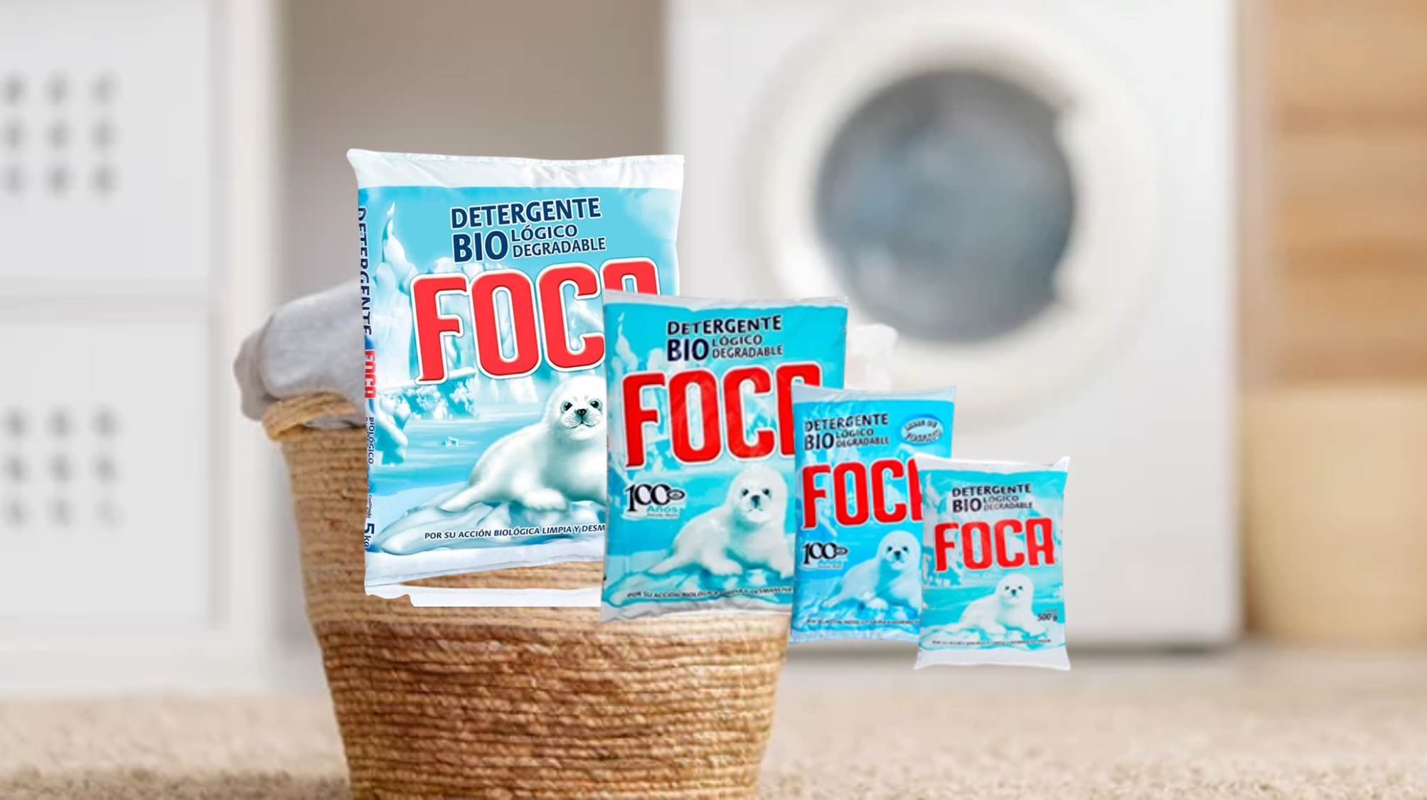 Detergente Biodegradable FOCA, Diferentes presentaciones (5 kg., 2 kg., 1 kg., 500 gr.)