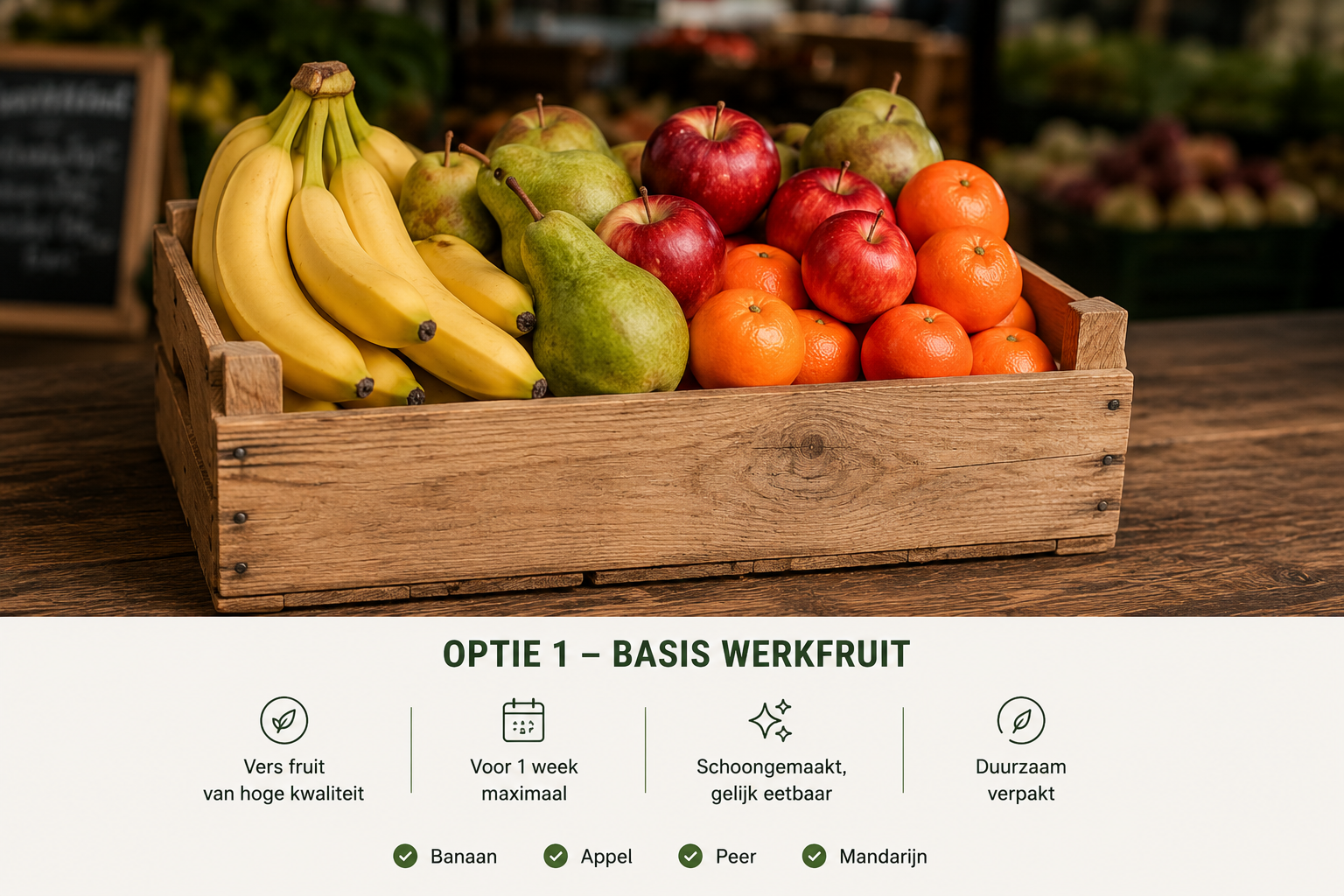 Optie 1 – Basis Werkfruit