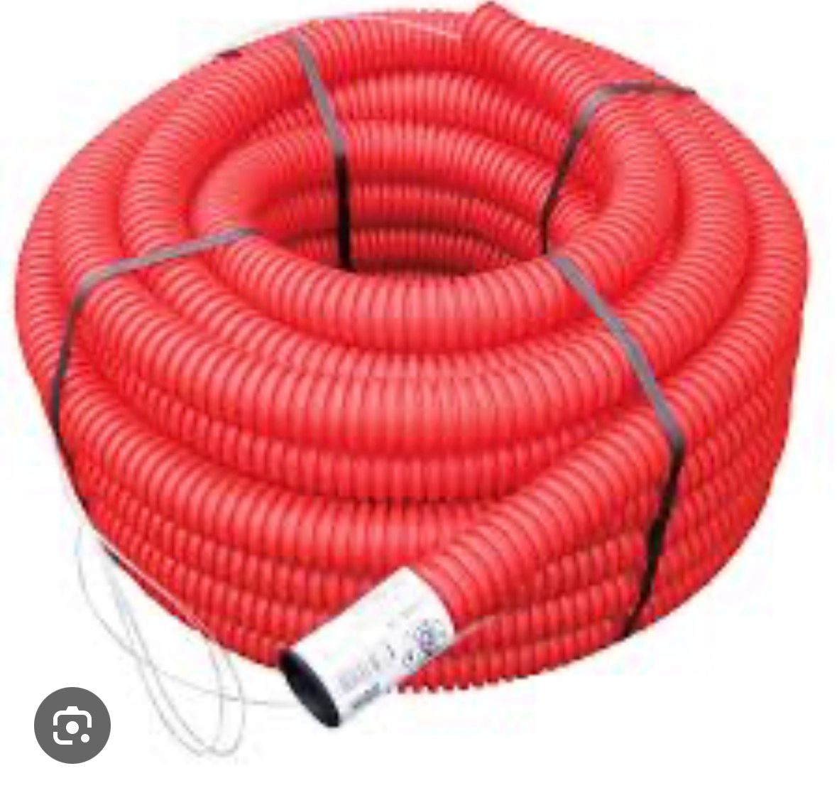 Red Corrugated Electrical Conduit