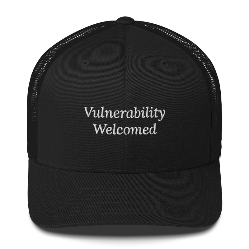 Vulnerability Welcomed - Unmasked Conversations Trucker Hat
