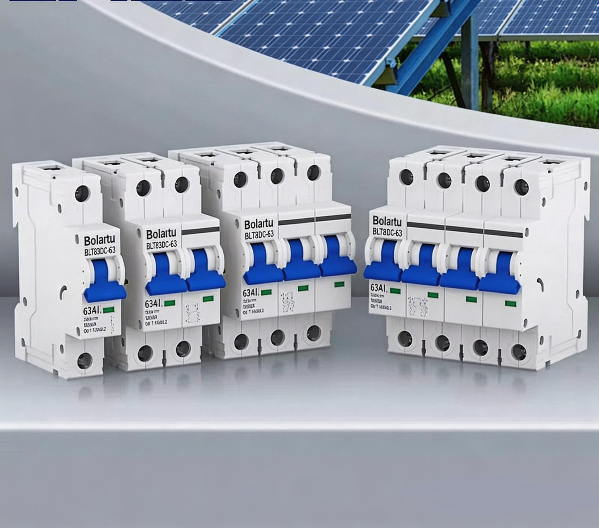 Disyuntores en miniatura profesionales 250-1000V DC MCB para protección del sistema fotovoltaico solar Fuente de alimentación eléctrica