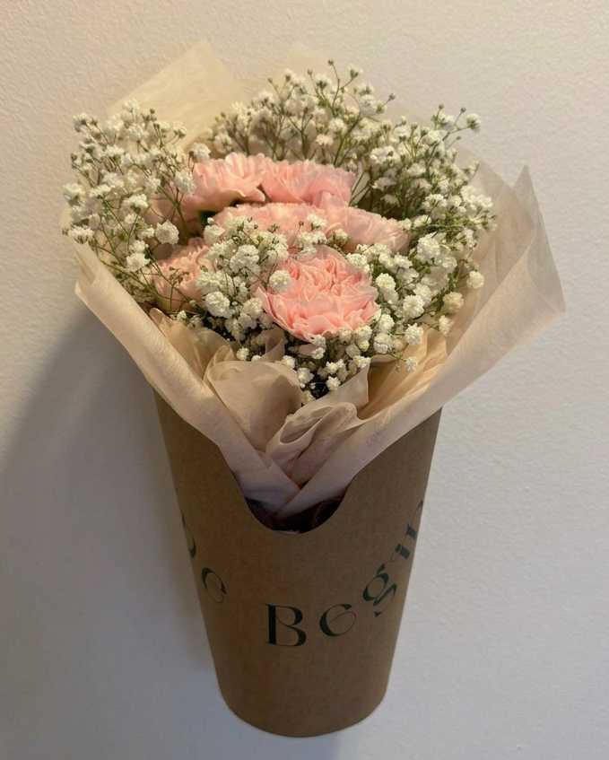 Sweet Blush Carnation Bouquet