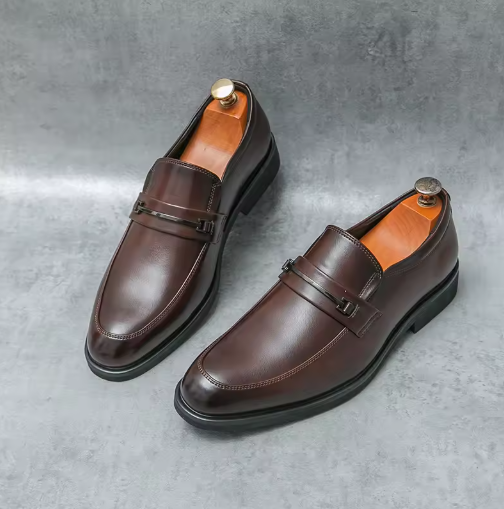 Men's Brown Leather Loafers