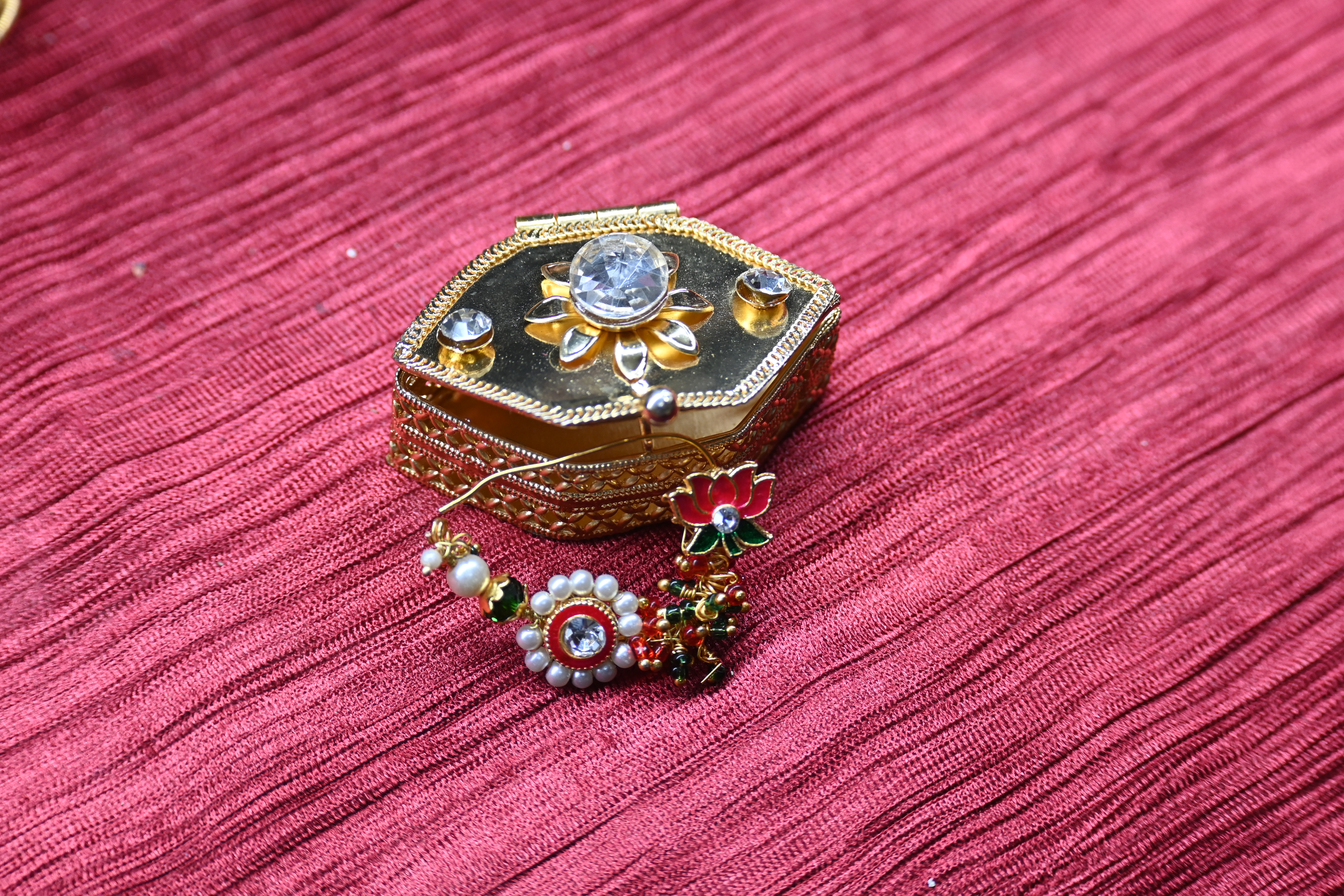 Designer Nath with Jewelry Box  