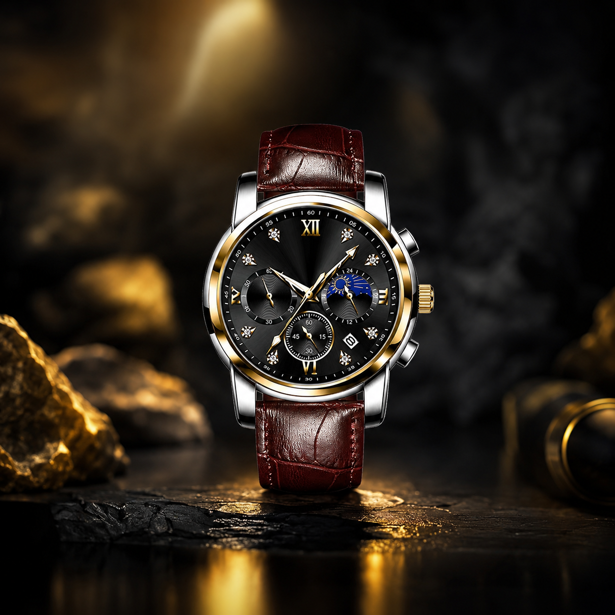 Chronograph Moon Phase Watch