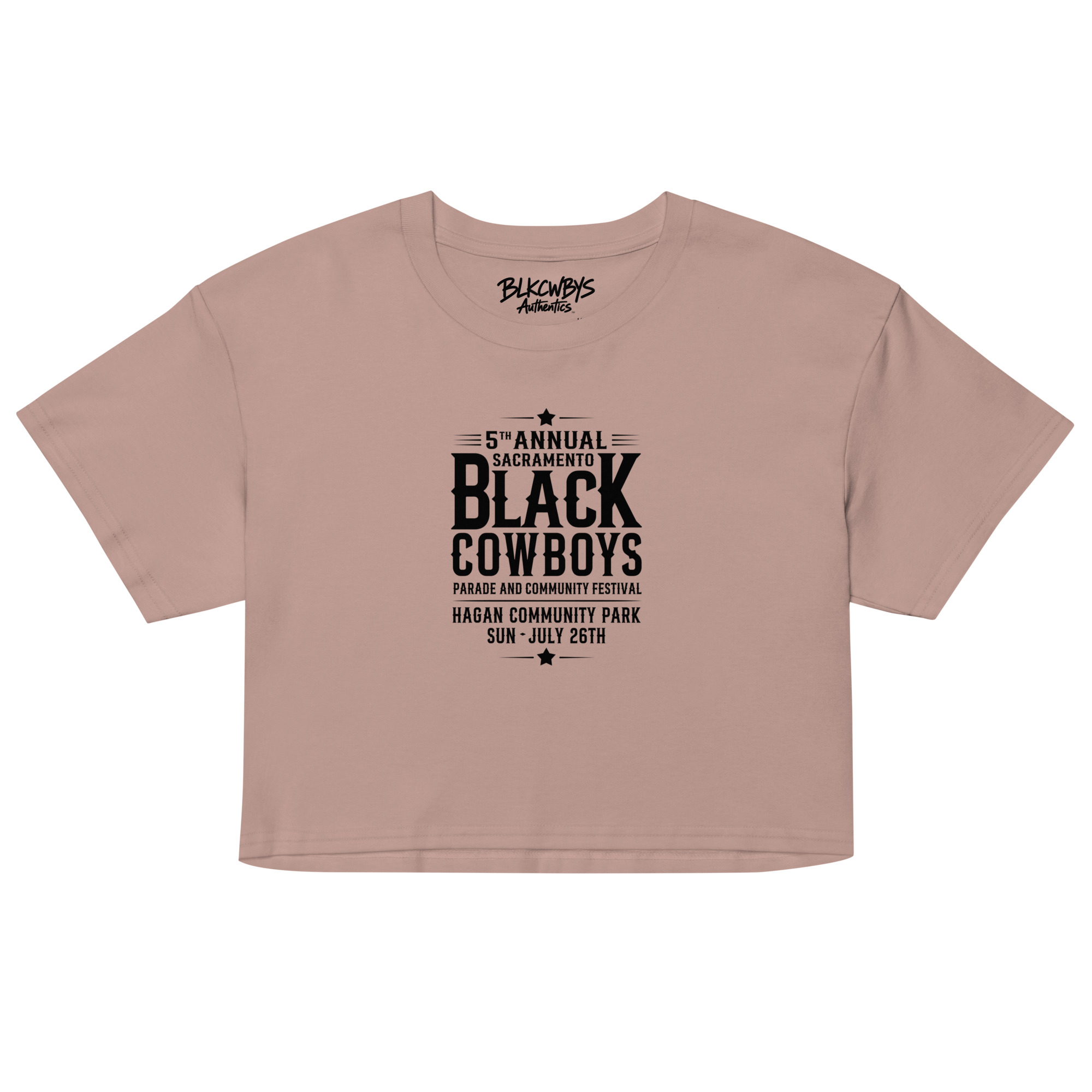 5th Annual Sacramento Black Cowboys Women’s crop top