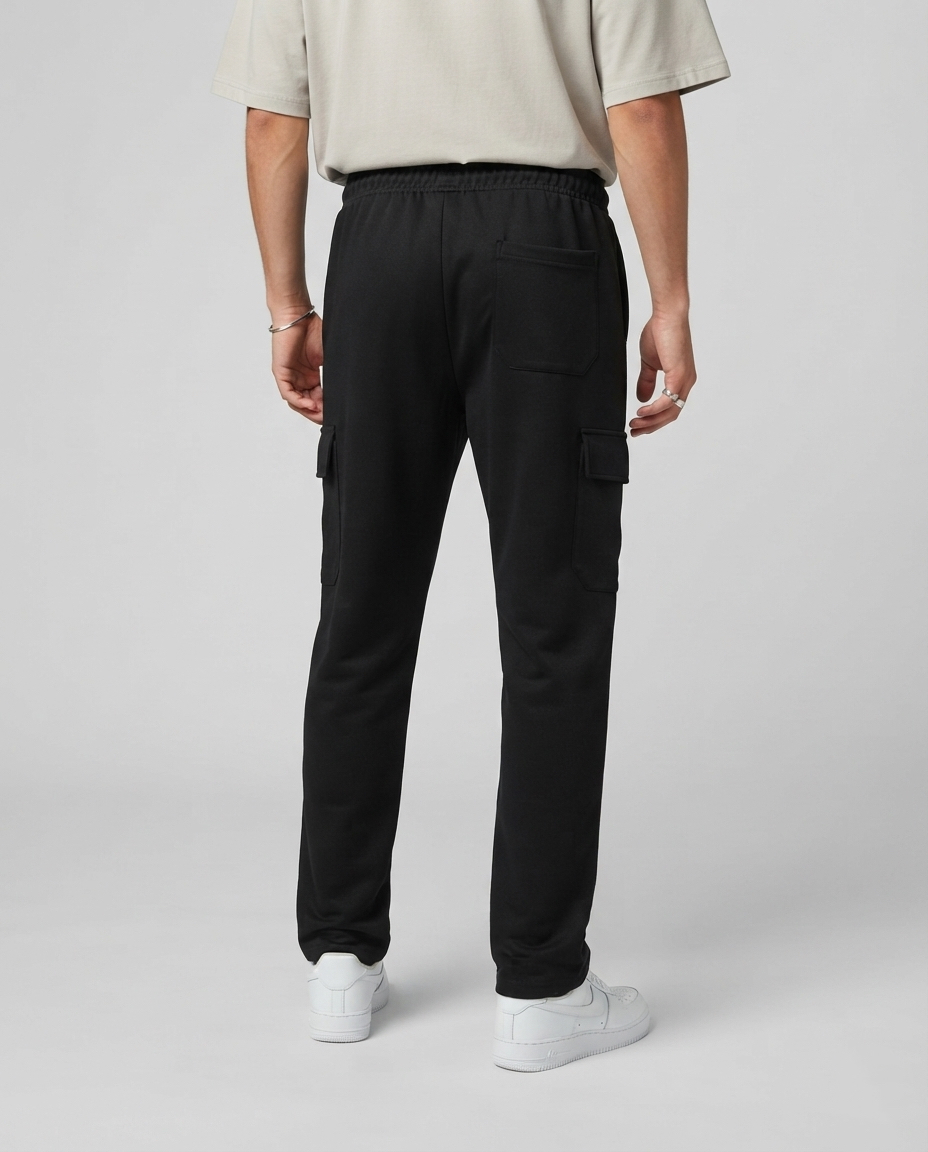 Luis Vitton Black Cargo Trouser
