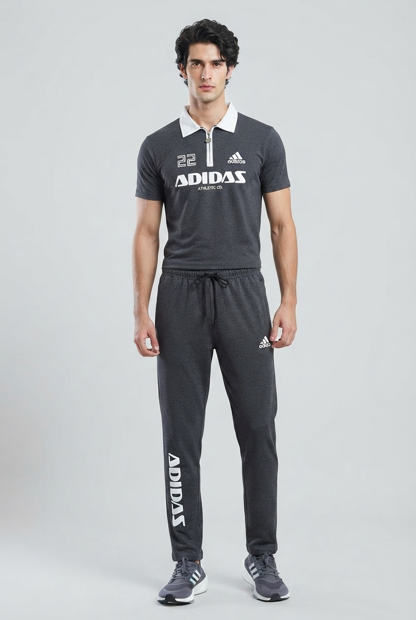 Adidas Zipper Polo Tracksuit for Men