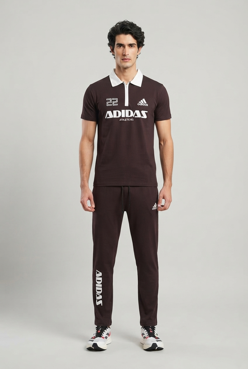 Adidas Zipper Polo Tracksuit for Men