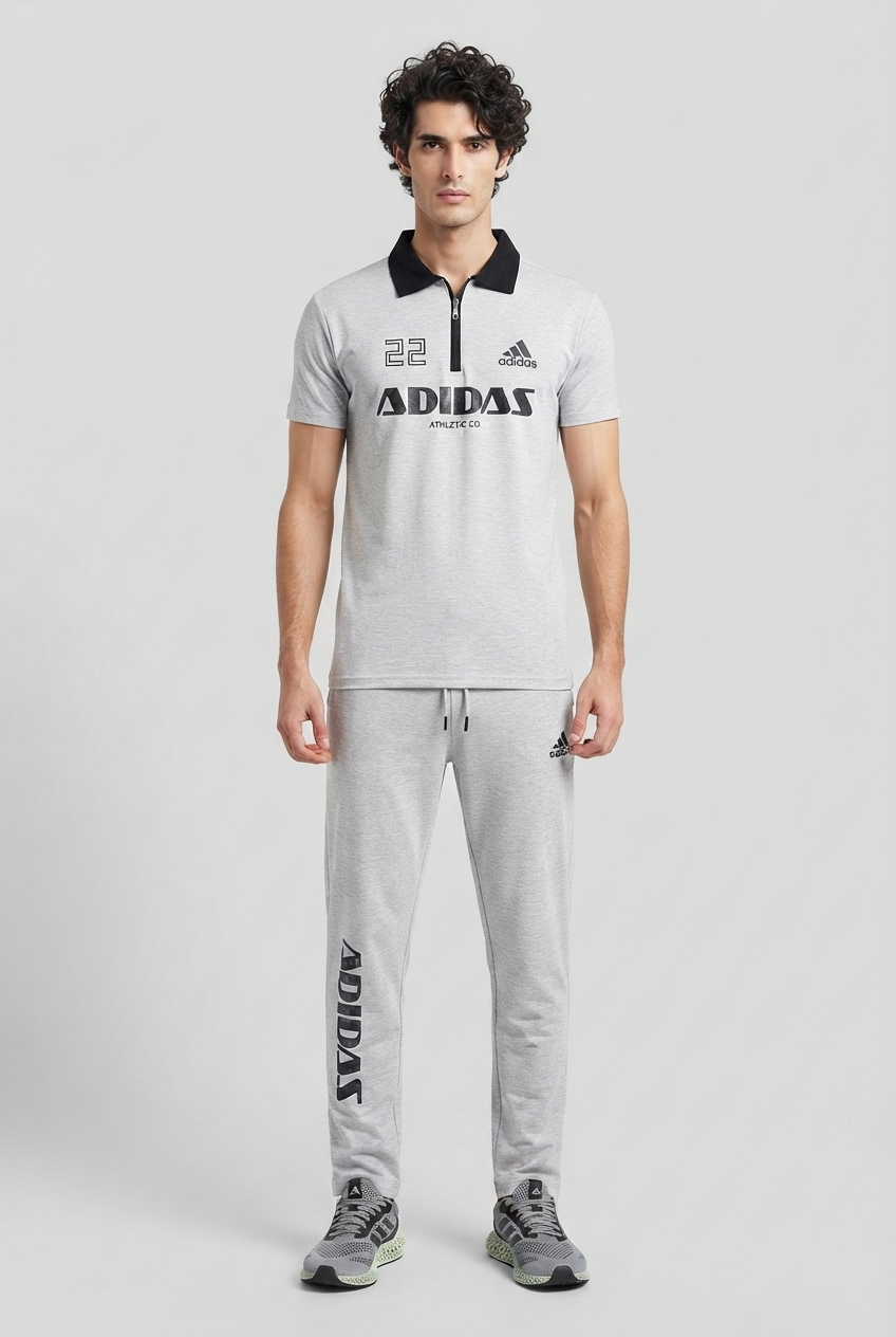 Adidas Zipper Polo Tracksuit for Men