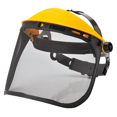 Visière de protection grillagée