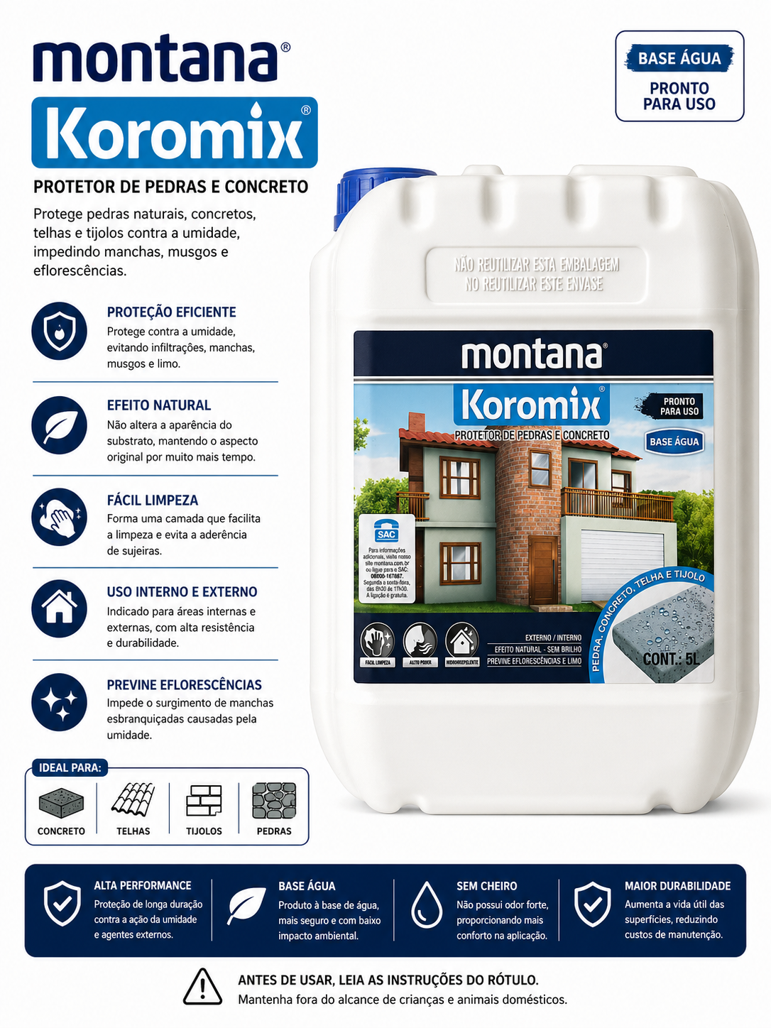 Protetor de Pedras e Concreto Montana Koromix