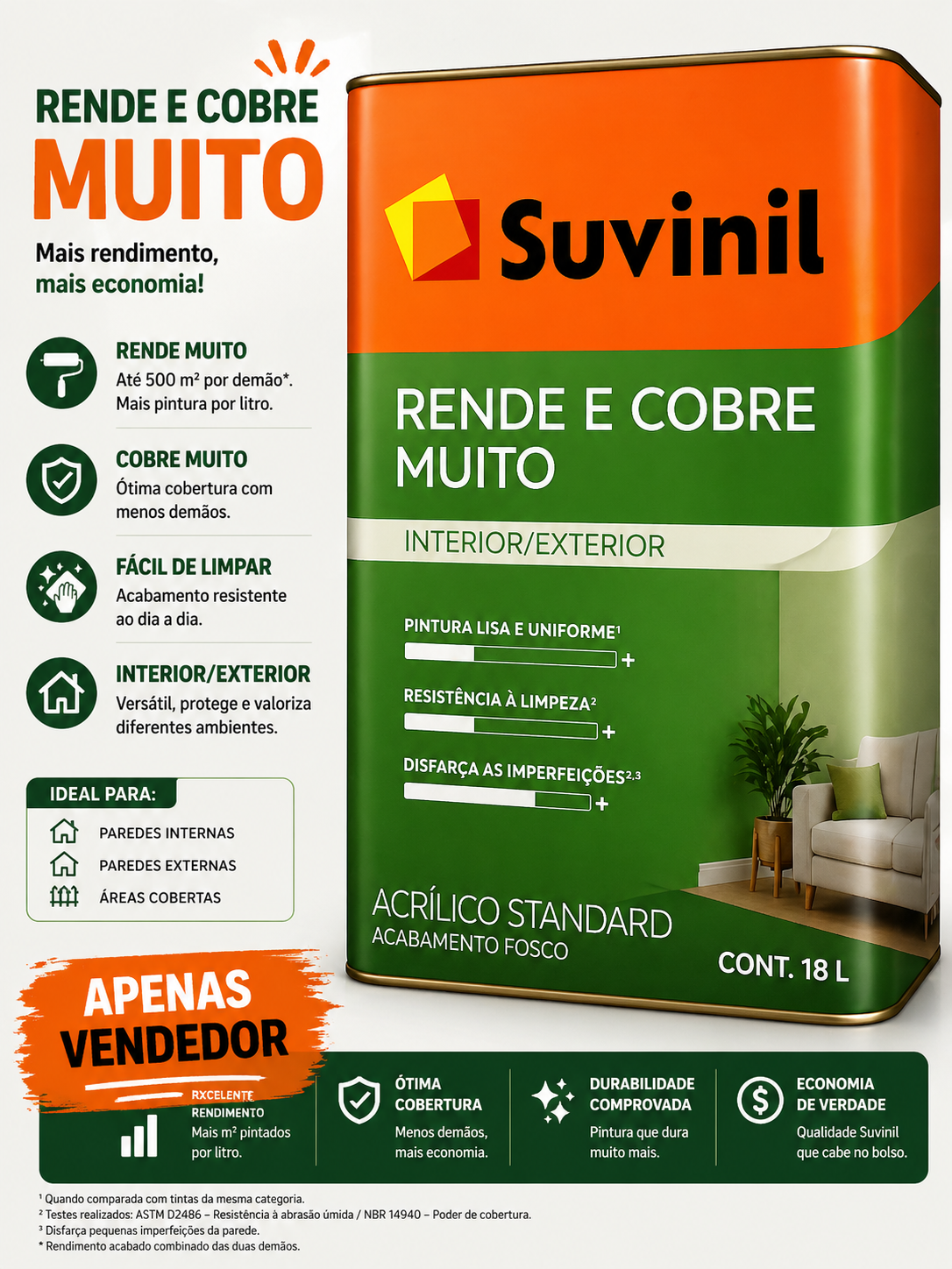 Suvinil Rende e Cobre Muito 18L