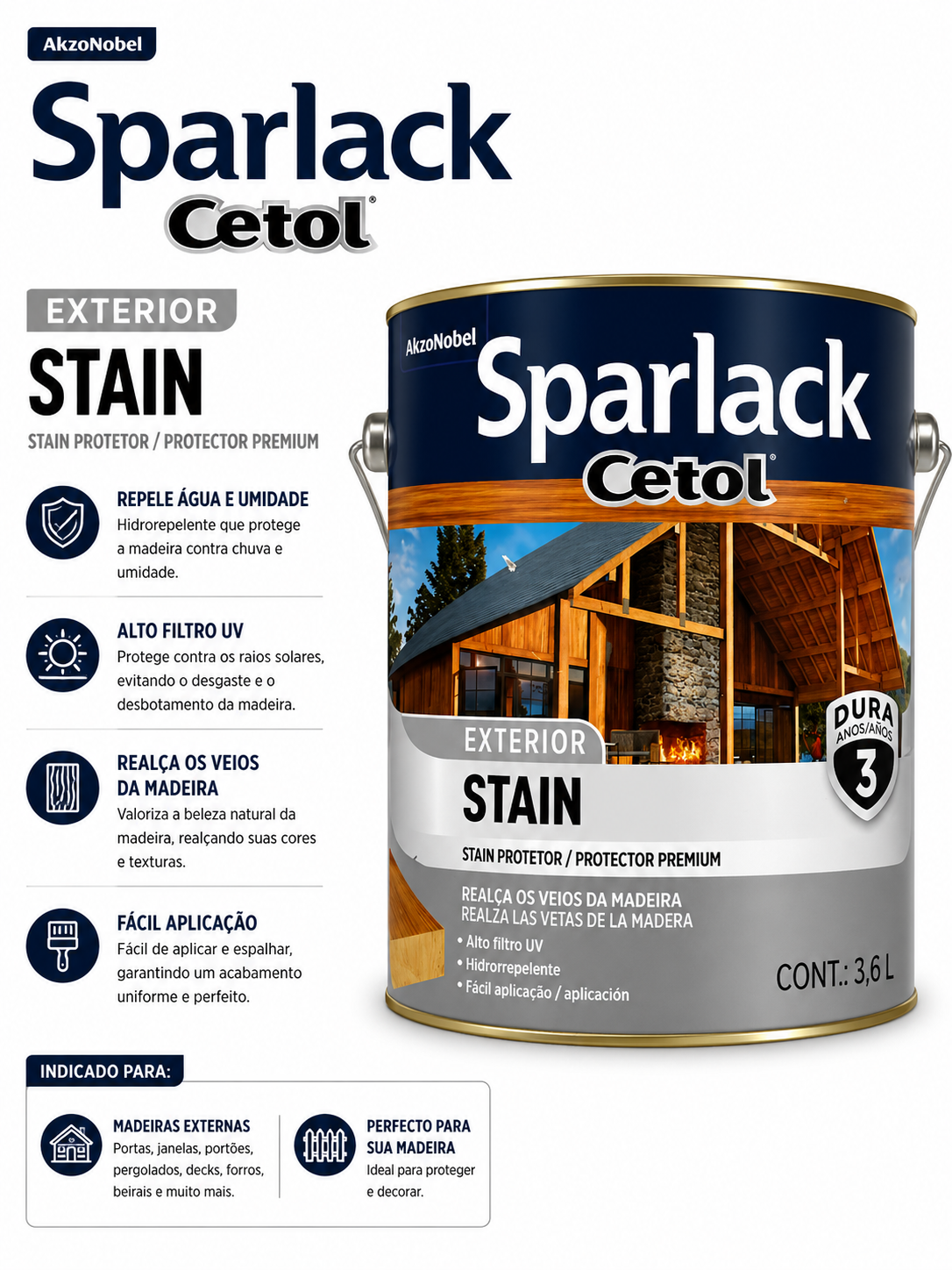 Stain Protetor Sparlack Cetol Exterior