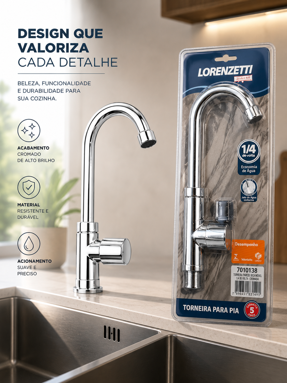 Torneira para Pia Lorenzetti