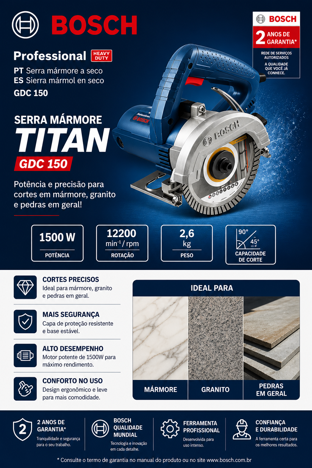 Serra Mármore TITAN GDC 150