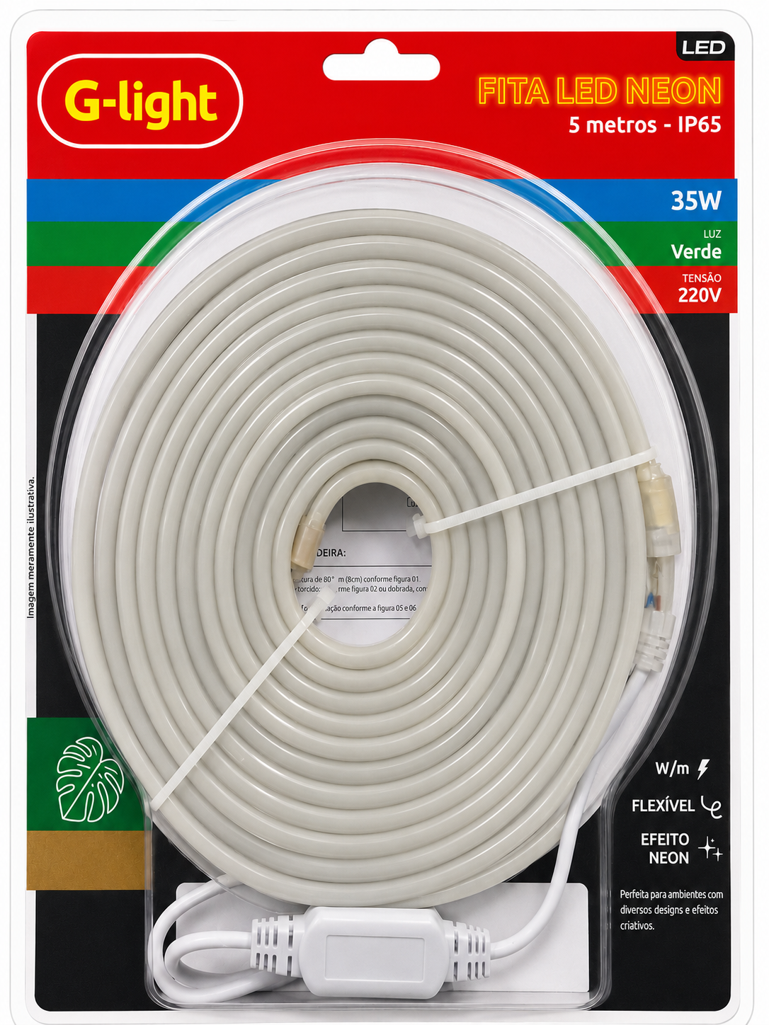 Fita LED Neon Verde 5m G-light