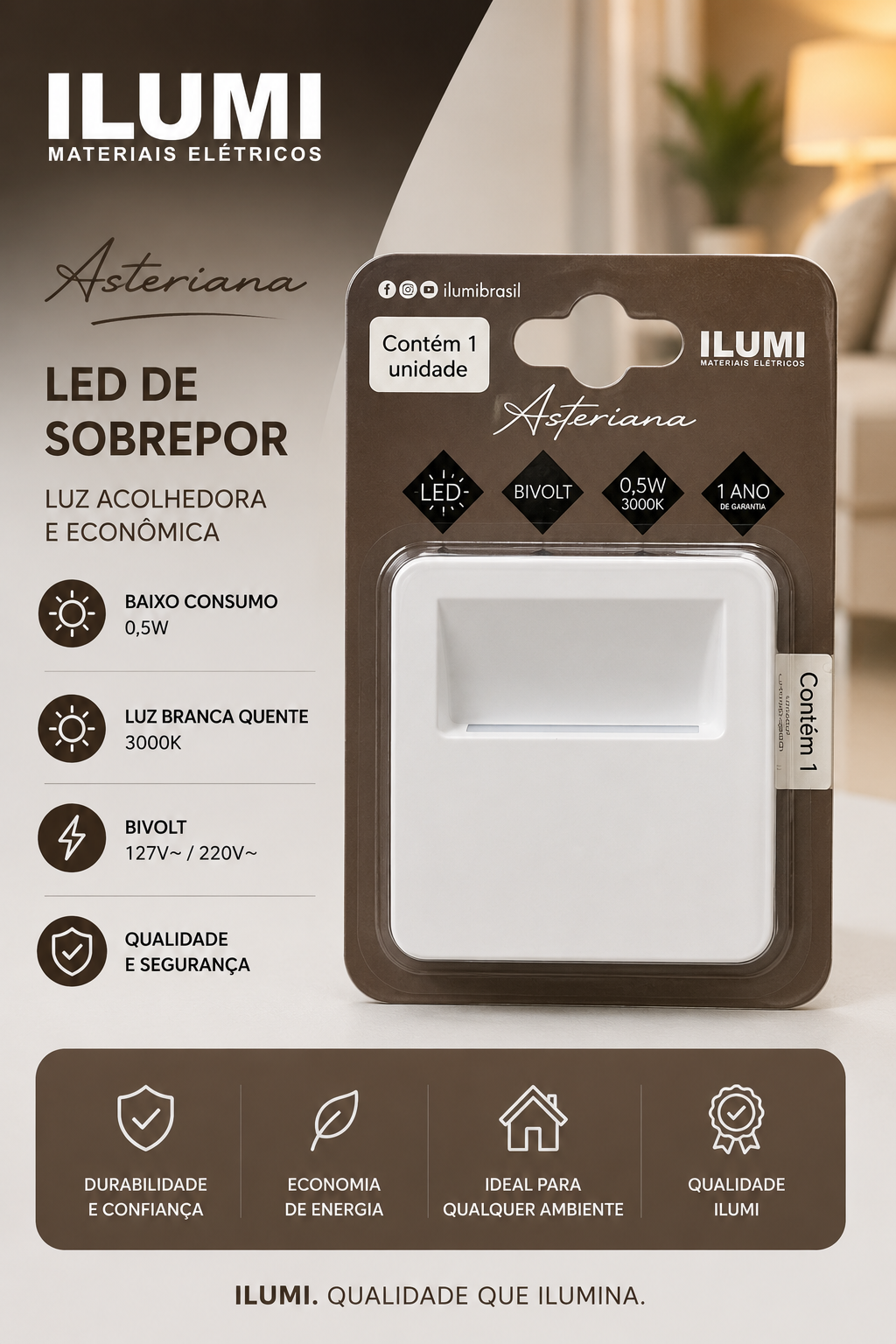 LED de Sobrepor Asteriana