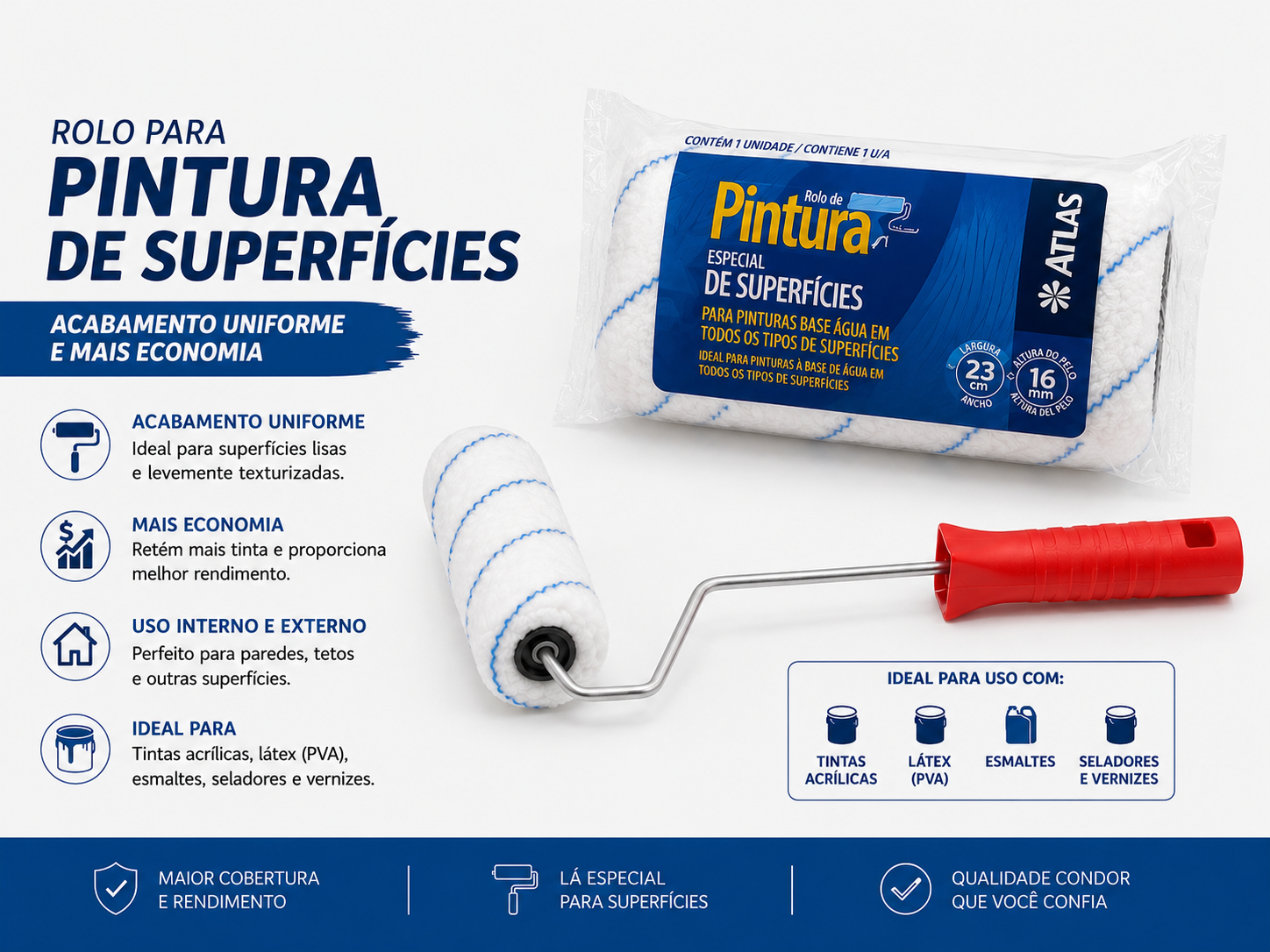 Rolo para Pintura de Superfícies