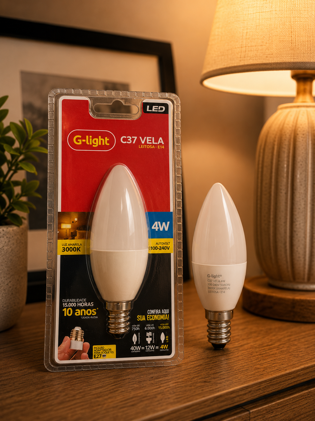 Lâmpada LED Vela 4W G-light
