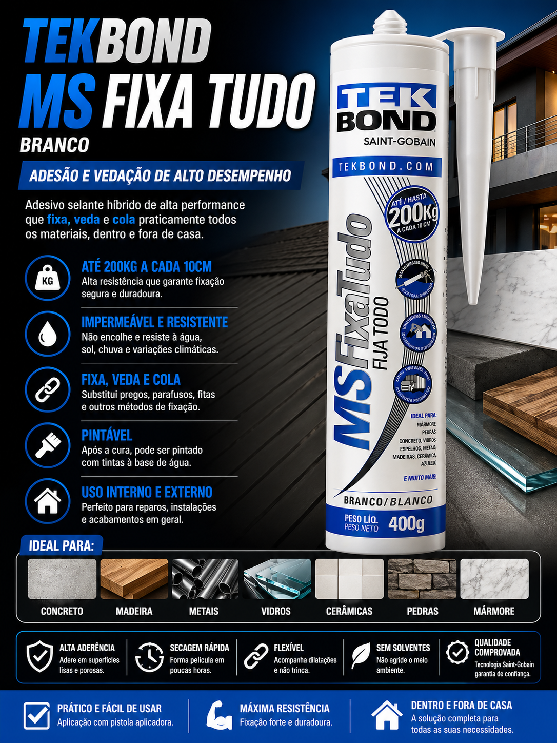 TEKBOND MS Fixa Tudo