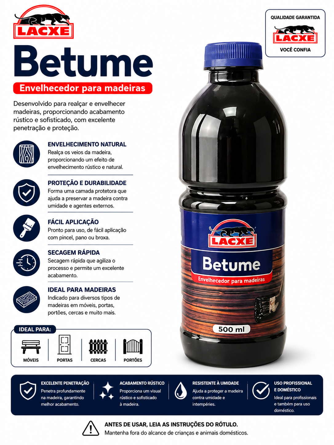Betume Envelhecedor para Madeiras 500ml