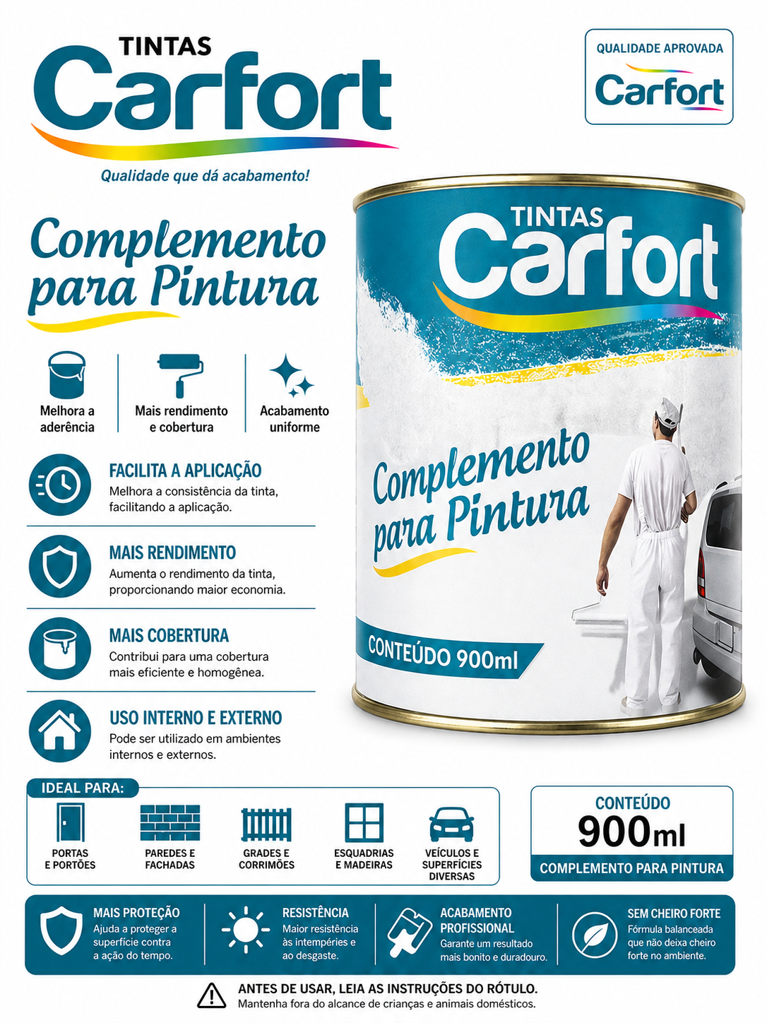 Complemento para Pintura Carfort 900ml