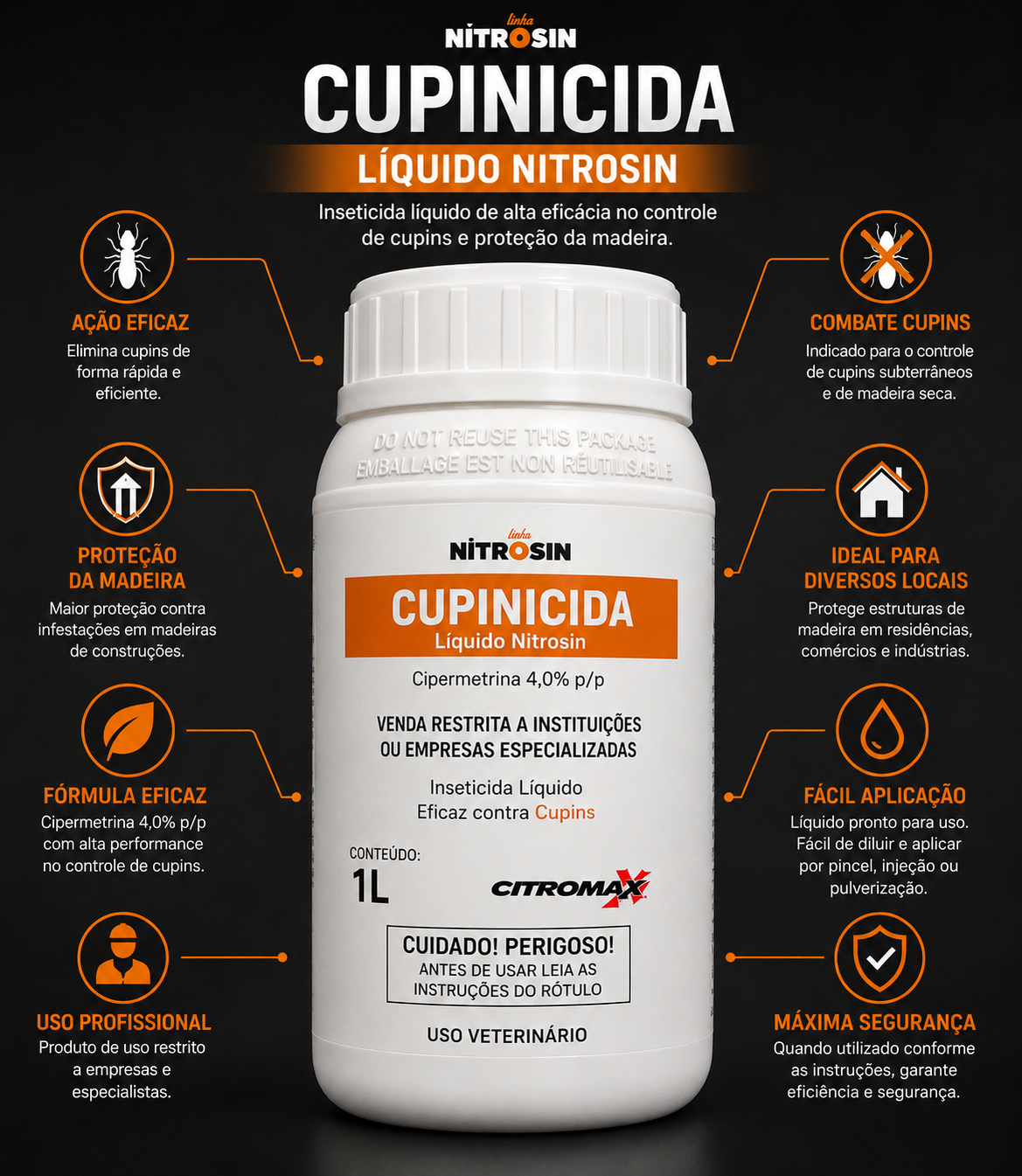 Cupinicida Líquido Nitrosin 1L
