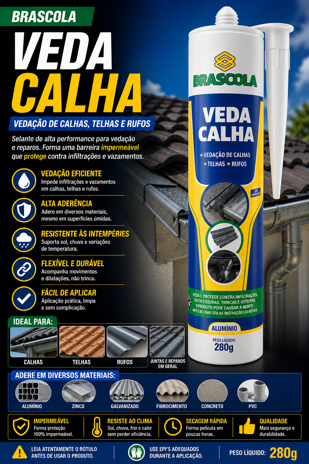 Vedante para Calhas Brascolda