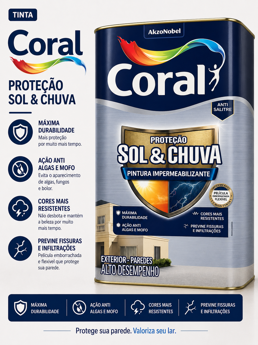 Coral Proteção Sol & Chuva