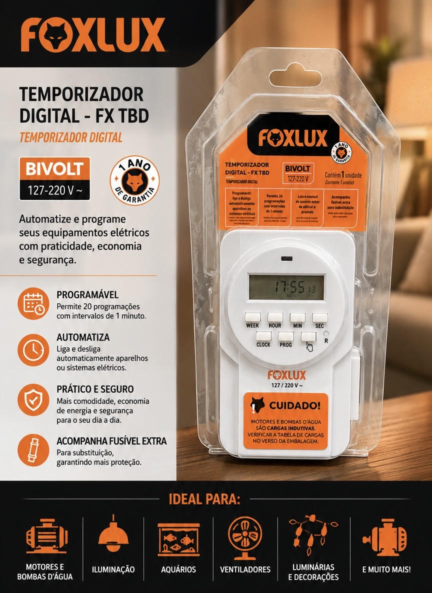 Temporizador Digital Foxlux FX TBD