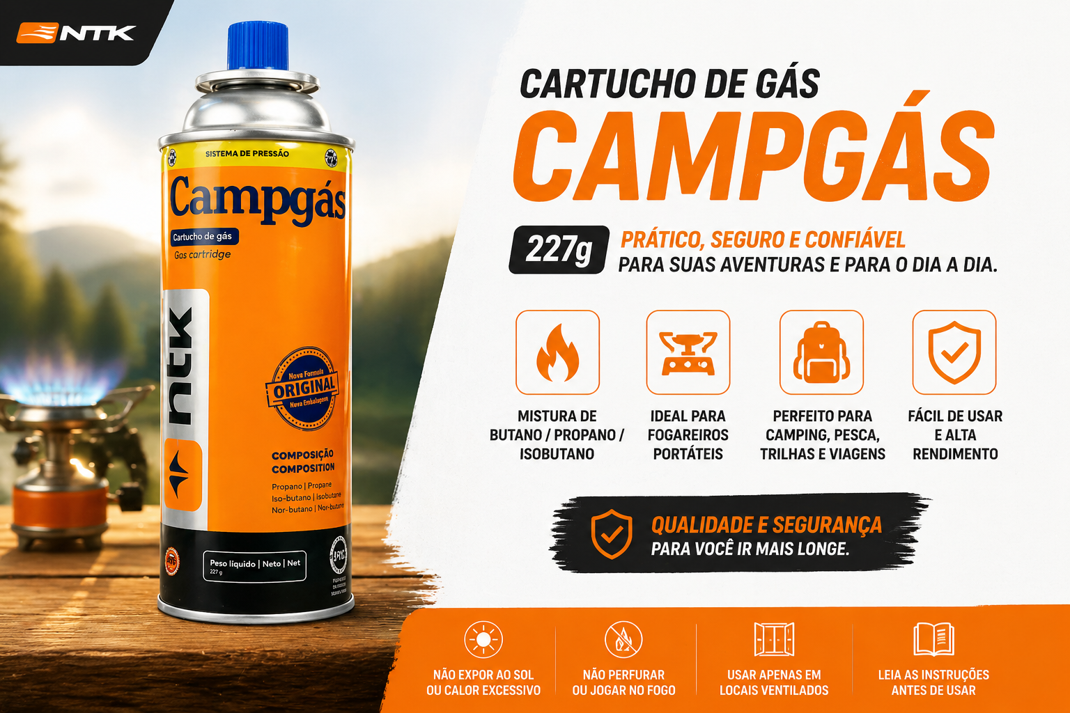 Cartucho de Gás Campgás 227g