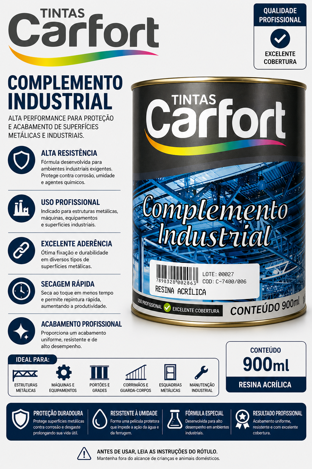 Complemento Industrial Carfort - 900ML