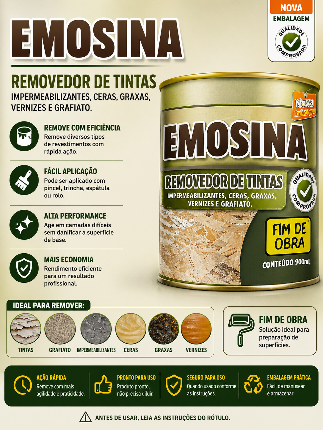 Emosina Removedor de Tintas