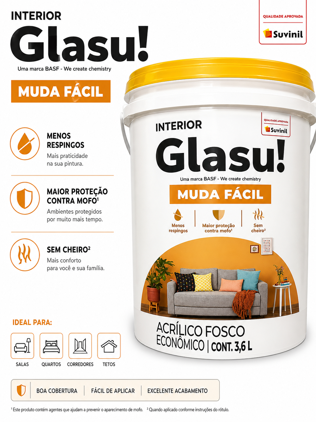 Glasu! Acrílico Fosco Econômico