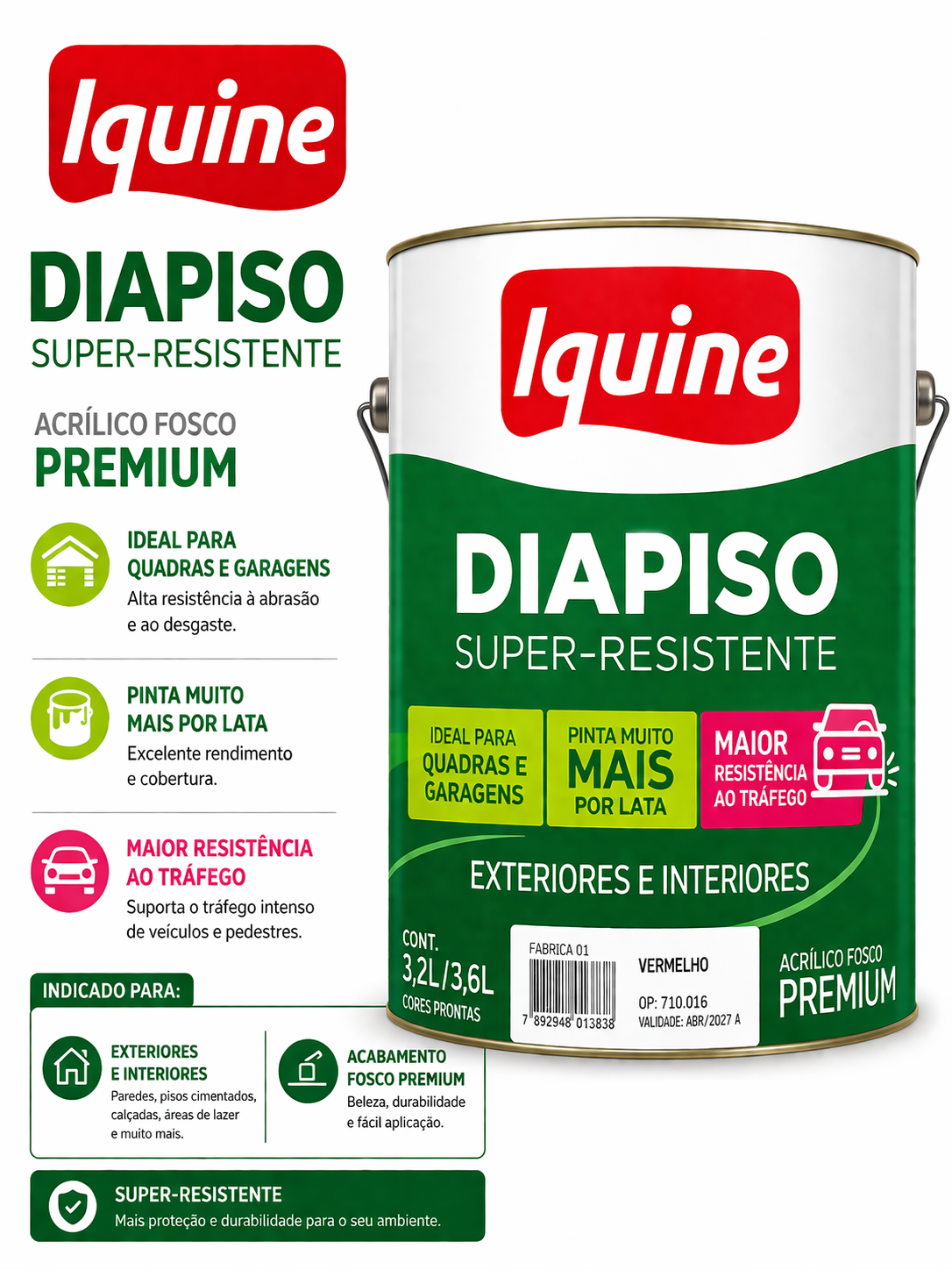 Diapiso Super-Resistente Acrílico Fosco