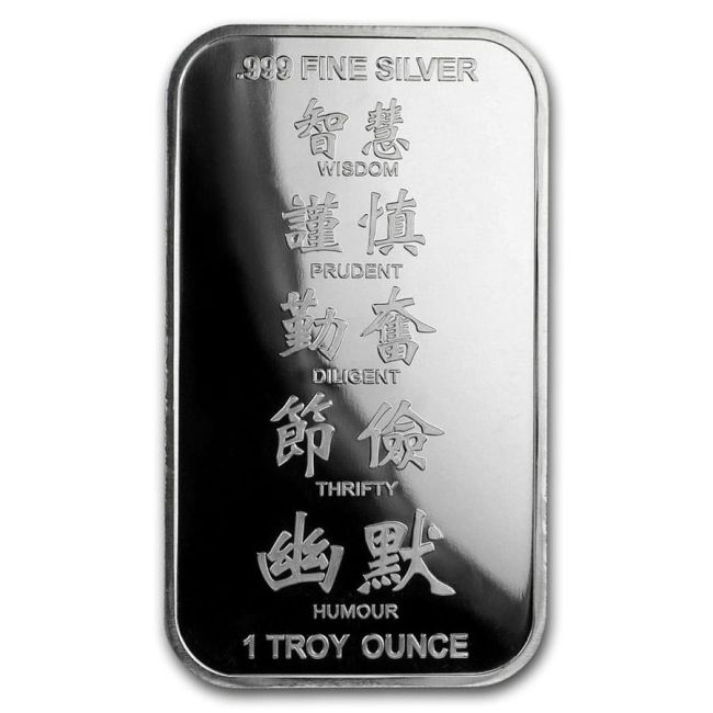 2020 1 oz APMEX Lunar Year of The Rat 999 Fine Silver Bar